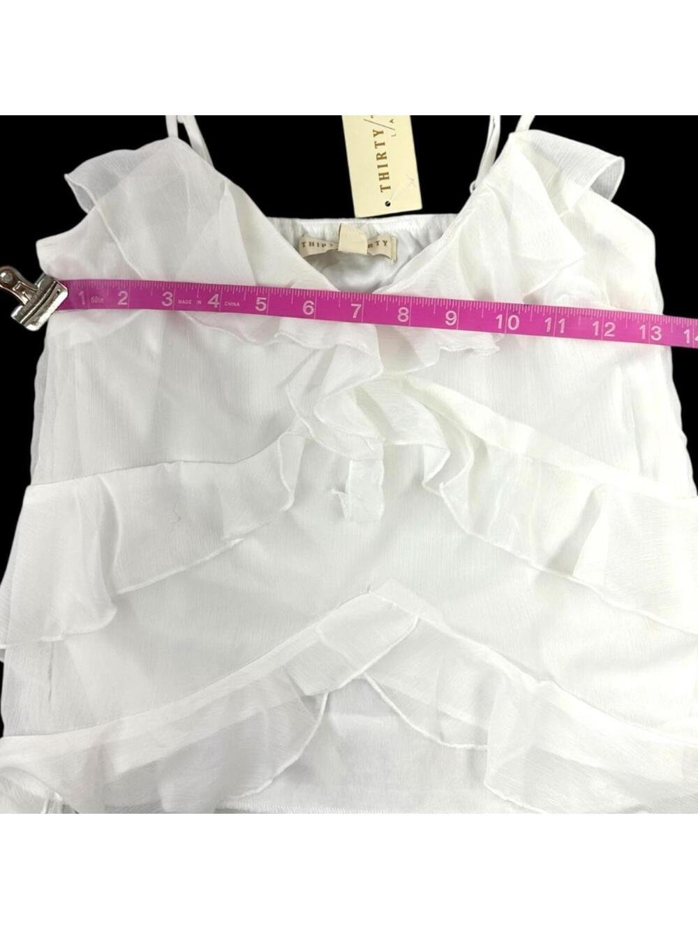 Fairycore‎ Thirty/Thirty Ruffled Spaghetti Strap Blouse - Picture 7 of 8